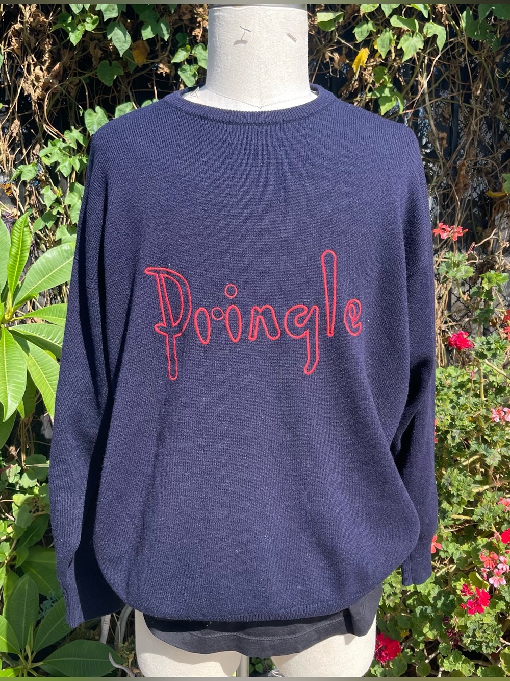 VINTAGE Pringle Of Scotland Pure Wool Logo Sweater Sz XL EUC